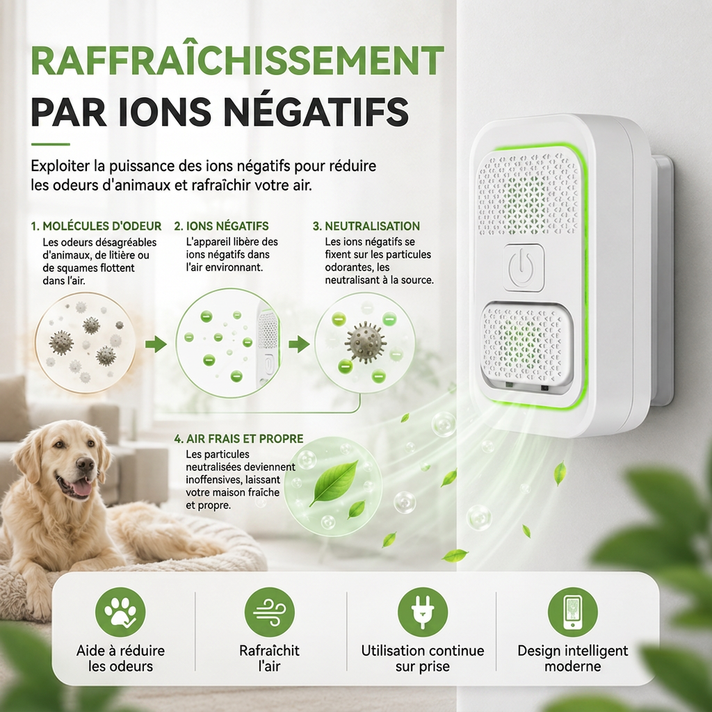 Mini purificateur d'air ionique portable — visuel 1